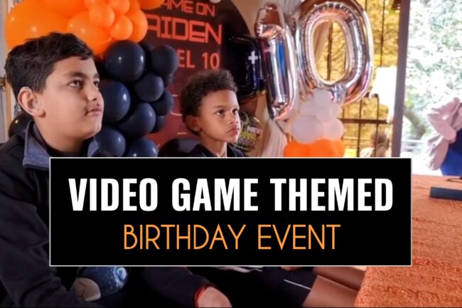 Video game themed birthday party